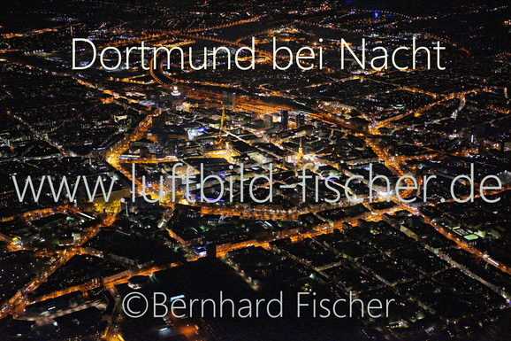 Dortmund bei Nacht, Bernhard Fischer Luftbild, Bild Nr. 1880, 23.02.2014