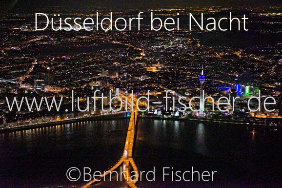 Duesseldorf bei Nacht, Bernhard Fischer Luftbild, Nr. 1884, 23.02.2014