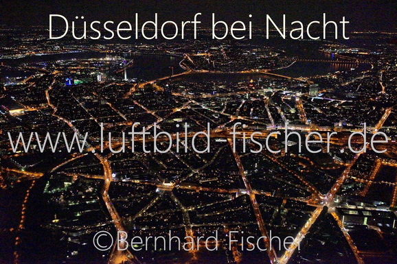 Duesseldorf bei Nacht, Bernhard Fischer Luftbild, Nr. 1886, 23.02.2014
