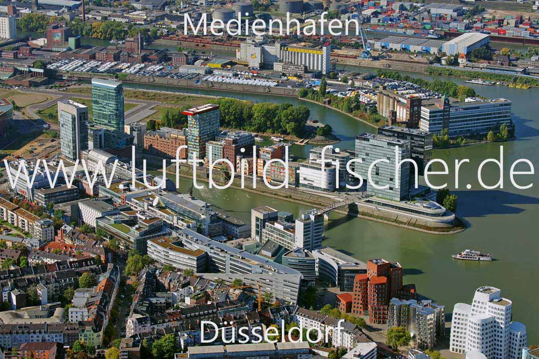 Düsseldorf, Medienhafen, Luftbild NRW, Bernhard Fischer, Nr. 1839, 11.10.2012
