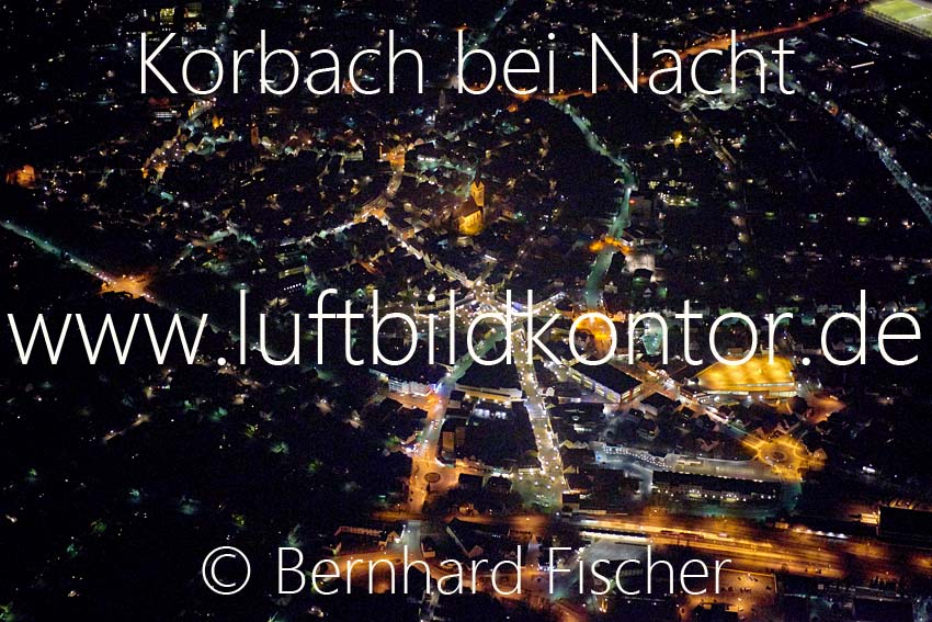 Korbach Luftbild Nacht Bernhard Fischer, Bild Nr. 1902, 07.03.2014