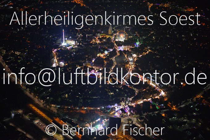 Allerheiligenkirmes Soest Nacht Luftbild, B. Fischer, Nr. 8460-kl, 2014