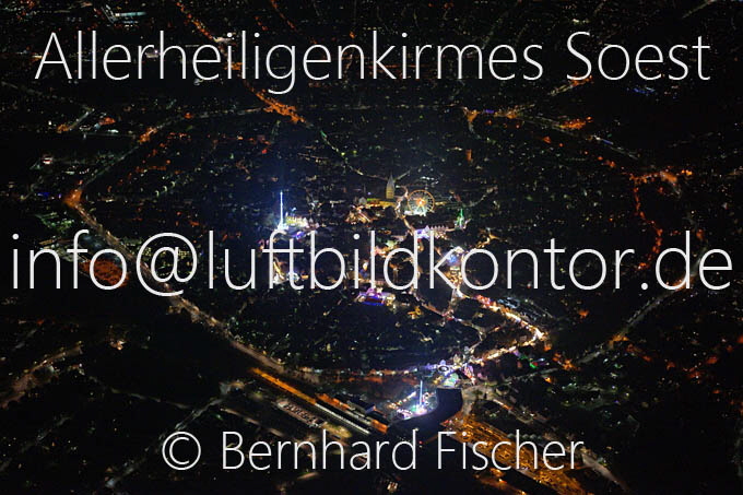 Allerheiligenkirmes Soest Nacht Luftbild, B. Fischer, Nr. 8443-kl, 2014