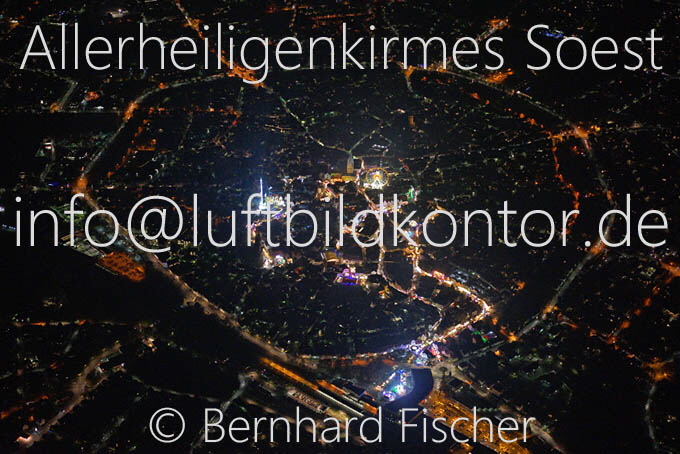 Allerheiligenkirmes Soest Nacht Luftbild, B. Fischer, Nr. 8390-kl, 2014