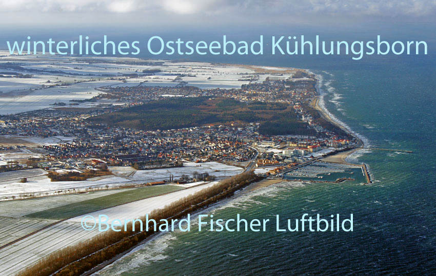 winterliches Ostseebad Kühlungsborn, Bernhard Fischer Luftbild,  (Nr. 1831) 21.01.2013