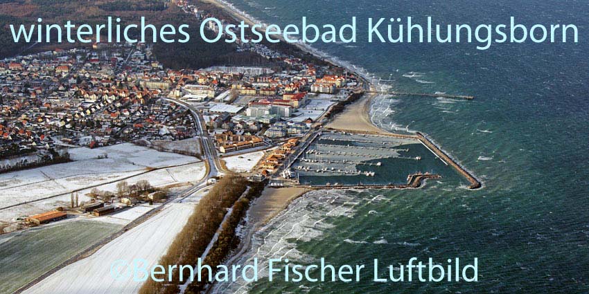 winterliches Ostseebad Kühlungsborn, Jachthafen, Bernhard Fischer Luftbild, (Nr. 1832) 21.01.2013